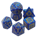 Jeu de dés 7 pcs Polyédriques Acryliques Fantasy ensemble avec effet marbré pour jeux de société Donjons et Dragons jeu de rôle et jeux de héros 7