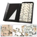 Jeu de domino dans une mallette portable 9 x 15 cm Jeu de domino de voyage pour enfants et adultes Jeu de société traditionnel Emballage pratique 1