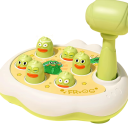 Jeu éducatif pour enfants 16 x 18 x 6 cm Grenouille Jouet interactif à frapper avec un marteau Soutien de la motricité Cadeau amusant pour garçons 2