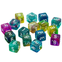 Jeux de dés 10 pcs D6 Acrylique Pailleté Dés à six faces pour jeux de société, jeux de rôle, enseignement des mathématiques et jeux 2