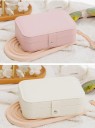 Jewellery Box with Organiser for Rings, Earrings and Necklaces 16 × 11.5 × 5 cm in Synthetic Leather Colourful Storage Box for Jewellery 10