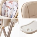 Jídelní židlička pro dítě 2v1 s houpacím křesílkem Skládací Polohovací opěradlo Pultík Kolečka s brzdou 0–6 let 3