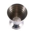 Jigger para chupitos y cócteles de acero inoxidable 75 ml Vaso con pie con escalas marcadas Forma escalonada Plateado 2