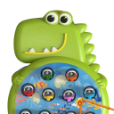 Joc de pescuit magnetic pentru copii 16,5 x 22 cm cu temă de dinozauri 2 bâte 12 peștișori Pescuit în iaz Jucărie de prins pești cu magnet 3