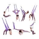 Joga pas na drzwi 150 x 68 cm elastyczny pas z regulowanymi pętlami i podwójnym mocowaniem do rozciągania pleców i nóg w domowej siłowni 5