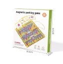 Jogo magnético com carrinhos Jogo de madeira para crianças com caneta magnética Conjunto de cartões de jogo e carrinhos Jogo lógico divertido 3
