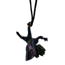 Joker Car Pendant on Leather Cord Stylish Hanging Decoration for Rear-View Mirror Original Interior Accessory for Comic Book Lovers 2