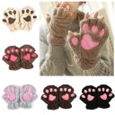 Jolies gants en peluche pour femmes sans doigts 1
