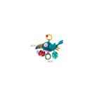 Jouet à suspendre pour bébé 24 x 21 cm Toucan avec anneau Jouet couineur pour berceau ou poussette Développement visuel et tactile 2
