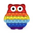 Jouet antistress Pop it hibou multicolore