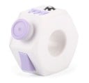 Jouet antistress pour doigt pour occuper les mains Bague Fidget avec boutons et commutateur Corps hexagonal en plastique ABS 6 x 3,2 x 2