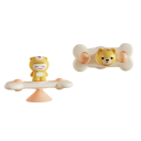 Jouet apaisant pour enfants 10,5 cm Chiot avec os Ventouse pour surfaces lisses Divertissement tactile interactif Éducation précoce Jeu moteur pour enfants 5