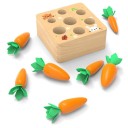 Jouet en bois à encastrer avec des carottes 1