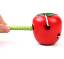 Jouet en bois - Pomme à enfiler 2