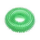 Jouet en caoutchouc durable pour chiens en forme d'os épineux pour le nettoyage des dents 10 cm coloré 5