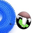 Jouet en caoutchouc durable pour chiens en forme d'os épineux pour le nettoyage des dents 10 cm coloré 3
