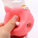 Jouet en caoutchouc pour chiens en forme de cochon diamètre 9 cm balle résistante à couiner pour mâcher, rapporter et jouer de manière interactive 2