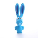 Jouet en caoutchouc pour chiens en forme de lapin orange 17 x 6 x 3 cm jouet à couineur résistant pour mâcher et jouer 3