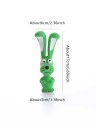 Jouet en caoutchouc pour chiens en forme de lapin orange 17 x 6 x 3 cm jouet à couineur résistant pour mâcher et jouer 2