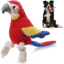 Jouet en peluche à sifflet pour chiens Perroquet Jouet interactif résistant Peluche douce Stimulation sonore Pour petits et moyens chiens Matériau 2