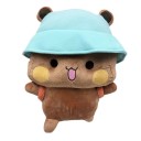 Jouet en peluche mignon ours brun 20 cm Jouet en peluche ours avec un sac à dos et un chapeau Ours brun explorateur en peluche doux 2
