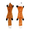 Jouet en peluche qui couine pour chiens 45 cm Renard sans rembourrage Jouet interactif résistant Jouet à mâcher Jouet doux pour chiens 2