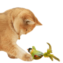 Jouet interactif pour chats 13 x 4,5 x 6 cm Forme d'oiseau avec corde Jouet sonore émettant des sons d'oiseaux réalistes 4