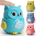 Jouet mécanique interactif coloré à remonter pour enfants, hibou joyeux, sans pile, avec mouvement d'inertie 1