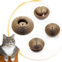 Jouet pour chat en carton ondulé 24x24x10 cm Griffoir, tunnel, balle avec clochette Griffoir résistant pour chats de toutes tailles 4