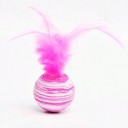Jouet pour chats Boule avec plumes Boule interactive avec plumes pour chats Stimulation des instincts de chasse Matériau sûr 3