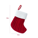 Joulun punainen sukka 15 x 25,7 cm valkoisella reunalla ja ripustusköydellä Koristeellinen sukka lahjoille Koriste takalle tai joulukuuseen 2