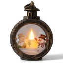 Joulun valaiseva koriste Lyhty lumiukolla Ripustettava 12 x 8,5 cm Pyöreä Kynttilän jäljitelmällä Koriste pöydälle 7