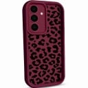 Joustava silikoninen suojakuori Samsung Galaxy A56 5G:lle leopardikuviolla Kestävä Kohotettu kamerakehys 1
