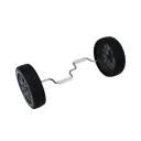 Jucărie creativă pentru papagali cu roți rotative 12x5x5 cm plastic negru jucărie interactivă pentru cușcă pentru păsări și papagali 1