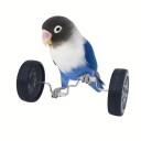 Jucărie creativă pentru papagali cu roți rotative 12x5x5 cm plastic negru jucărie interactivă pentru cușcă pentru păsări și papagali 2
