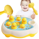 Jucărie educativă de lovit pentru copii 16 x 18 x 6 cm Rață Jucărie interactivă cu ciocan pentru dezvoltarea motricității și coordonării Cadou distractiv pentru copii 4
