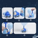 Jucărie interactivă cu pompă, baloane și mașinuță Set educațional de fizică pentru copii Dezvoltarea motricității și logicii Jocuri sigure fără baterii 3
