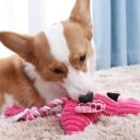 Jucărie pentru câini de pluș care scârțâie Veveriță 19x11 cm Jucărie interactivă pentru câini Veveriță de pluș durabilă pentru câini mici și mijlocii 2