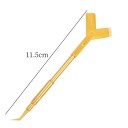 Juego de 10 aplicadores de plástico para pestañas 11,5 x 3 cm en forma de Y Palitos reutilizables Peine para levantar pestañas Herramienta 10