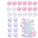 Juego de 10 bolas de 5 cm. Decoración colorida para tartas. Adornos redondos de plástico para tartas festivas y de cumpleaños. 1