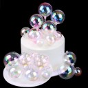 Juego de 10 bolas de 5 cm. Decoración colorida para tartas. Adornos redondos de plástico para tartas festivas y de cumpleaños. 3