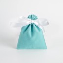 Juego de 10 bolsas de terciopelo turquesa de 7×9 cm con cinta, bolsas de tela para regalos, joyas y pequeños objetos 2