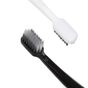 Juego de 10 cepillos de dientes de bambú con carbón activado y cerdas suaves de seda en blanco y negro para adultos, higiene bucal familiar 18x2,5x1,1cm 3