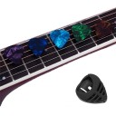 Juego de 10 púas de guitarra de 0,71 mm con soporte, púas de varios colores, accesorios musicales para músicos, púas de guitarra con estuche 3