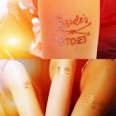 Juego de 10 tatuajes temporales 5,5 x 5,5 cm Motivos dorados para despedida de soltera 5