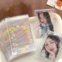 Juego de 100 bolsas de regalo transparentes 8×10,3 cm para fotografías, tarjetas y pequeños objetos, con estampado decorativo 2
