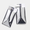 Juego de 100 unidades de bolsas de plástico autoadhesivas brillantes 12×18 cm gris plateado con tira adhesiva para empaquetar joyas y pequeños regalos 3