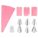 Juego de 11 herramientas de repostería para decorar pasteles Puntas bolsa espátulas acoplador utensilios de repostería para uso doméstico y profesional 5