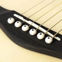 Juego de 12 clavijas para puente de guitarra acústica con extractor de clavijas y cejuela, accesorios para guitarra, cuerdas de repuesto 6