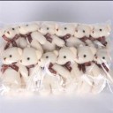 Juego de 12 ositos de peluche con moño Llavero o bolso Mini peluche Regalo decorativo Accesorio adorable para niños y adultos 8